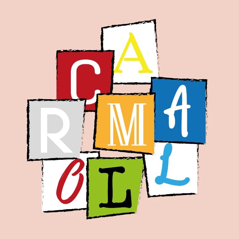 Mallorca "MLLRC" Bunte Buchstaben Collage Design