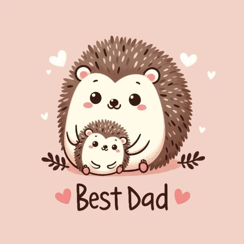 Best Dad Hedgehog
