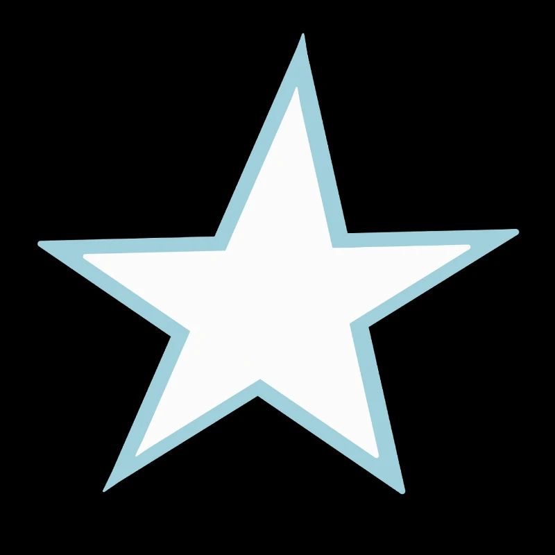 Leuchtender Stern mit blauer Umrandung