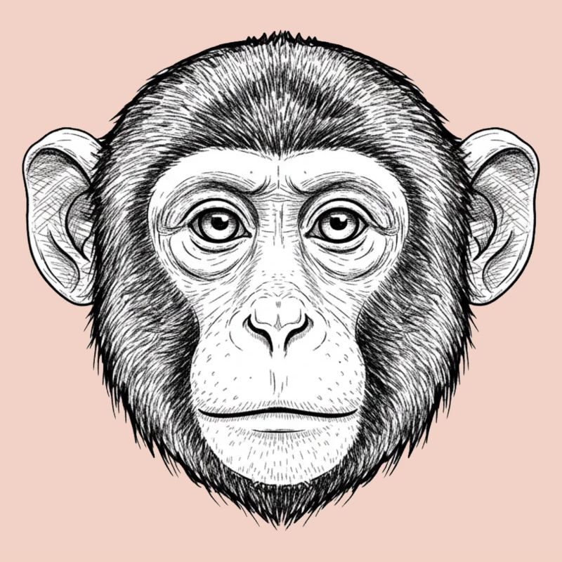 Expressive monkey portrait