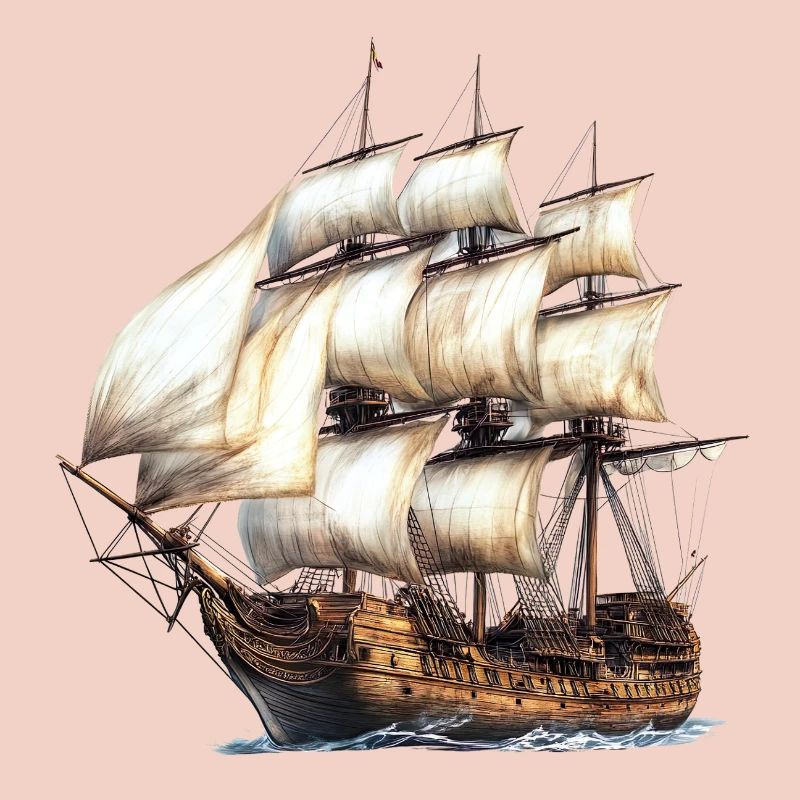 Historic Sailing Ship Sailing Art