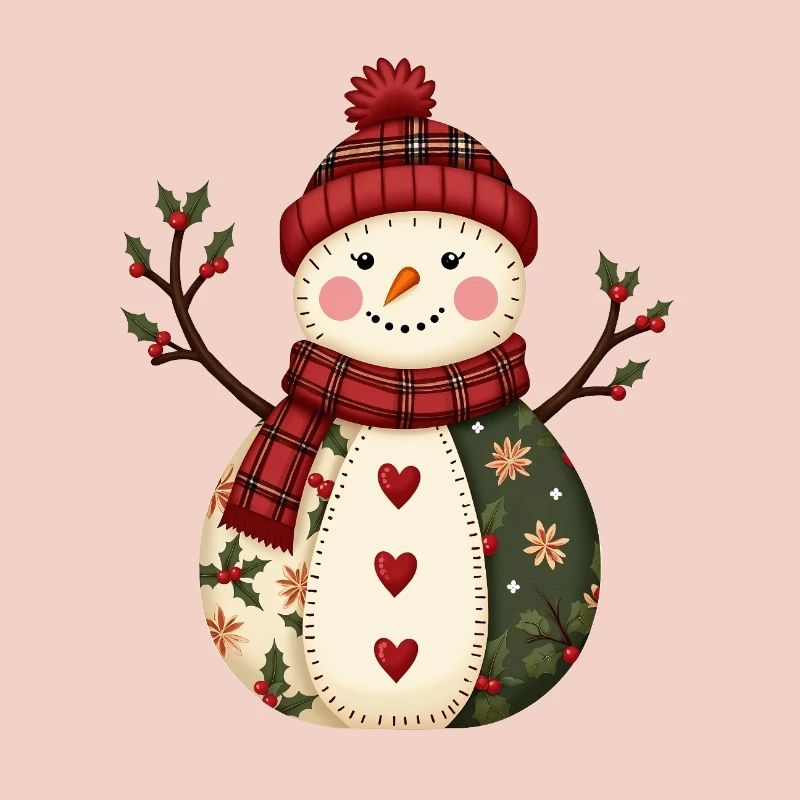 Schneemann Weihnachtszauber Patchwork