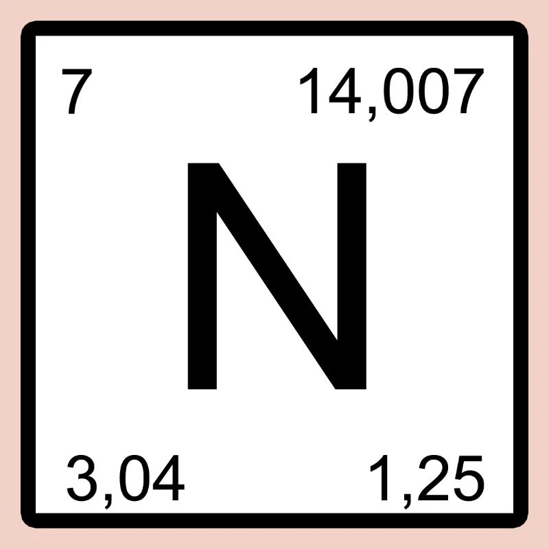 Nitrogen Symbol Square Design Nitrogen