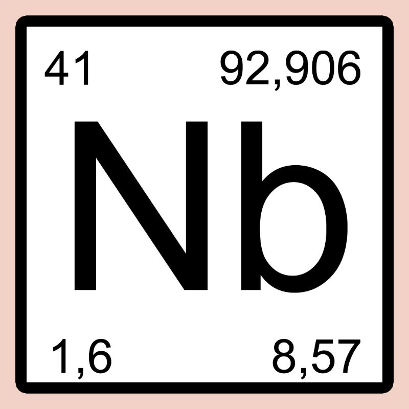 Symbole Art Nb Conception des éléments en niobium