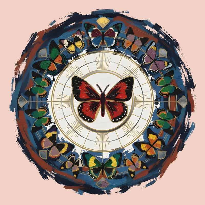 Schmetterlingskreis Mandala
