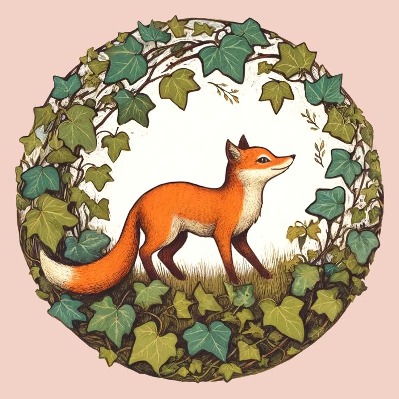Fuchs im Efeukreis