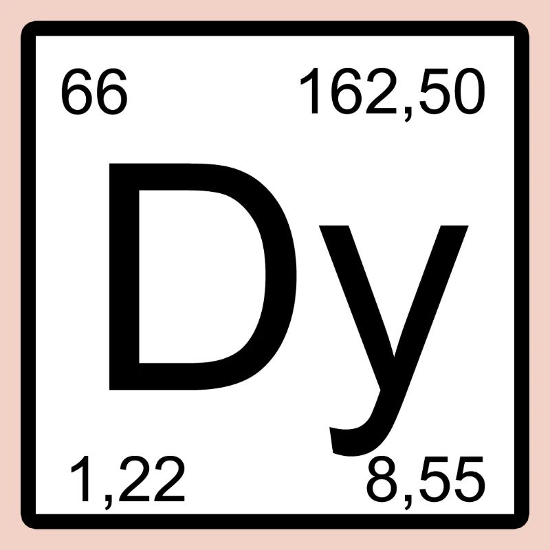 Conception de glyphes élémentaires Dy-Dysprosium