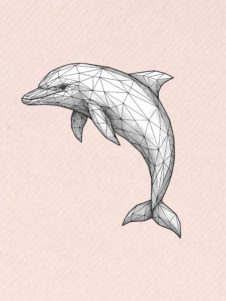 Geometrischer Polygon-Delfin