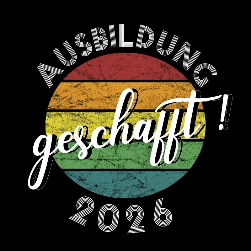 Ausbildung Lehre 2026 geschafft Geschenk Retro