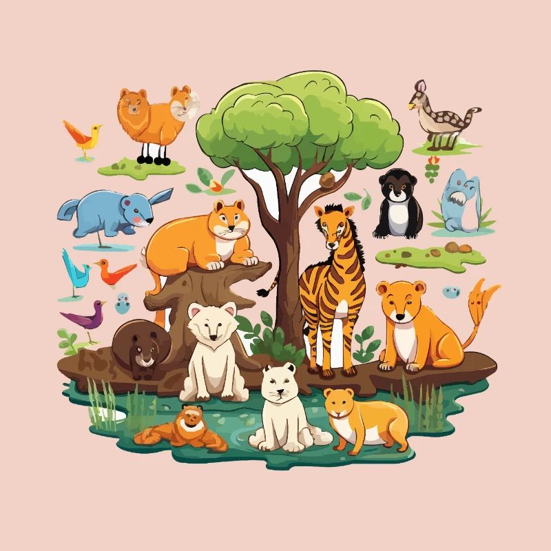 Collage Safari de la Forêt Animale