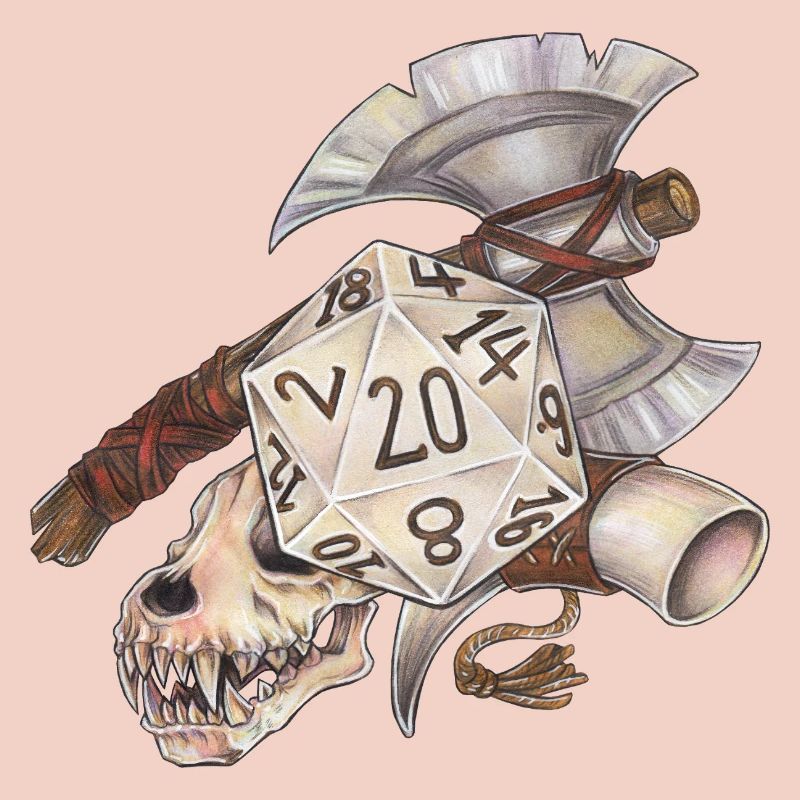 Role Playing Game Tabletop D20 Dice Gift Barbarian