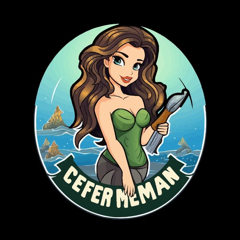 Meeresheldin Badge Motiv
