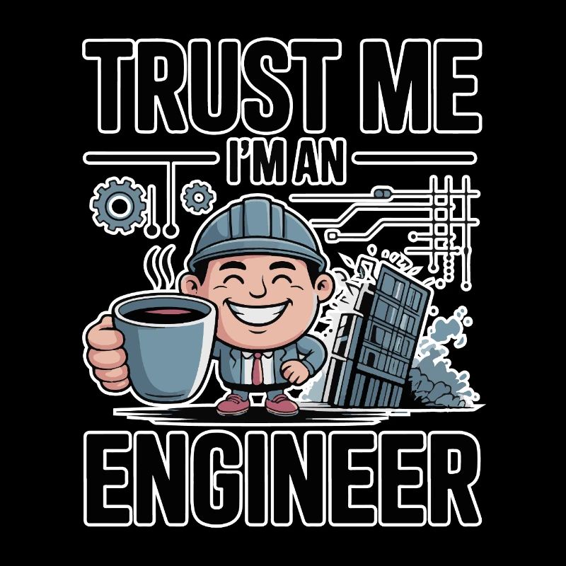Trust Me I'm an Engineer - for dark background