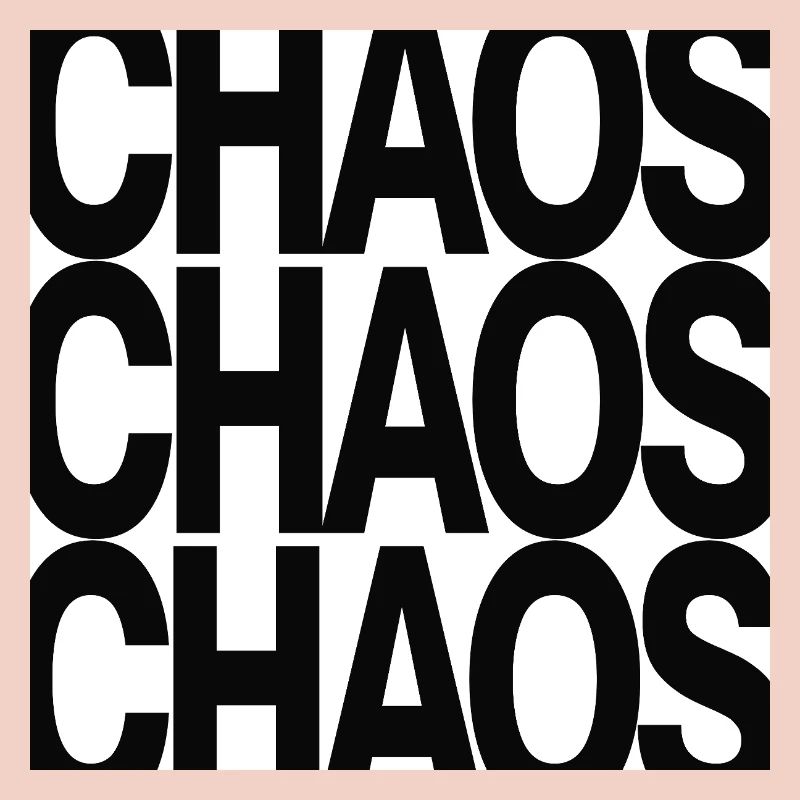 Typographie du chaos Conception minimale