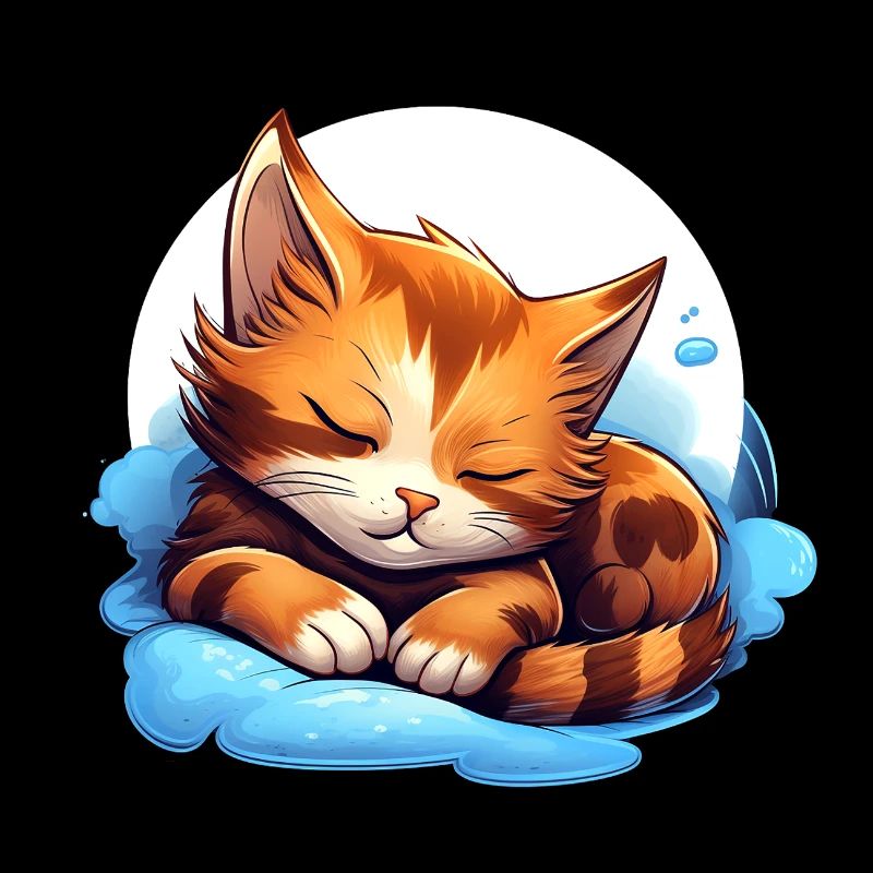 Rêve de câlins de chat sur le nuage - Chat