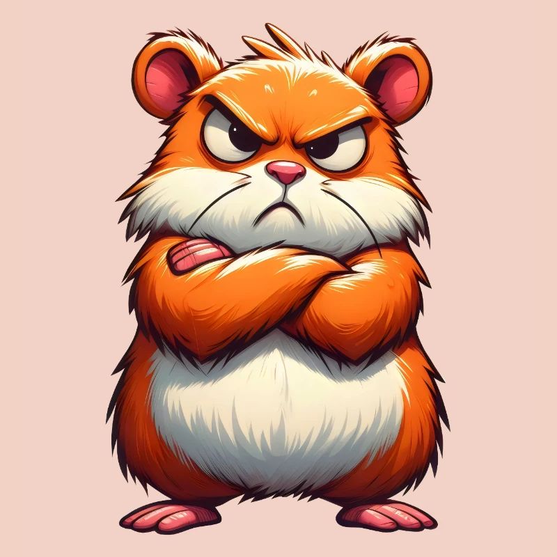 hamster grognon mécontent