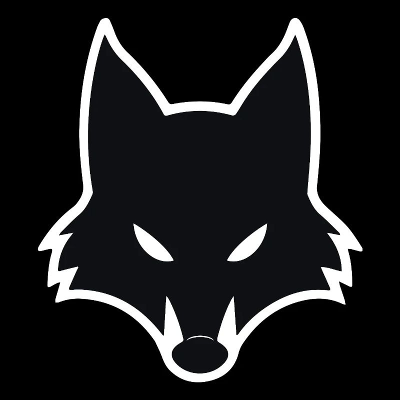 Design minimaliste de silhouette de loup