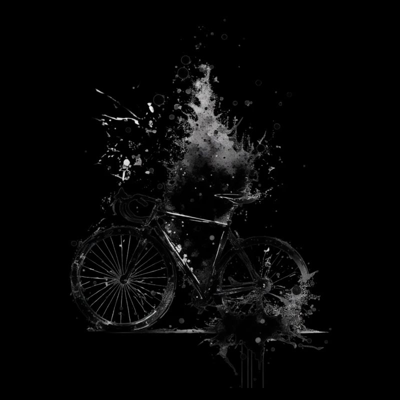 Bicycle in watercolor splash