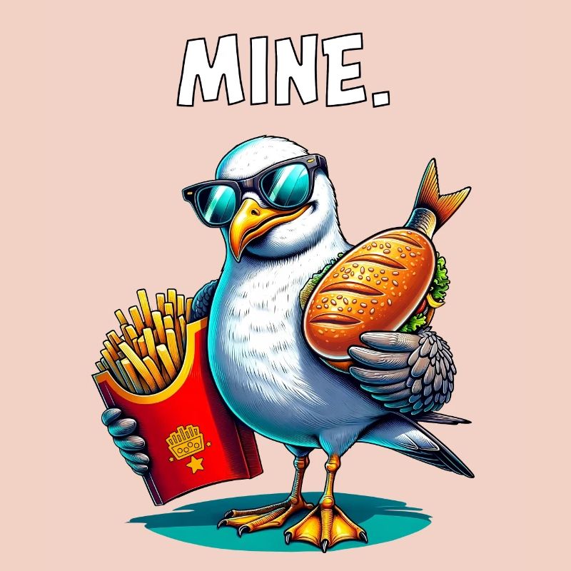 Freche Möwe mit Pommes & Fischbrötchen – MINE