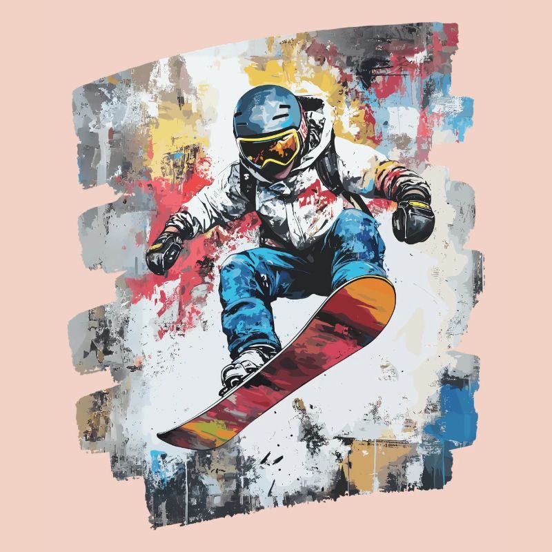 Snowboarder Pulverschnee
