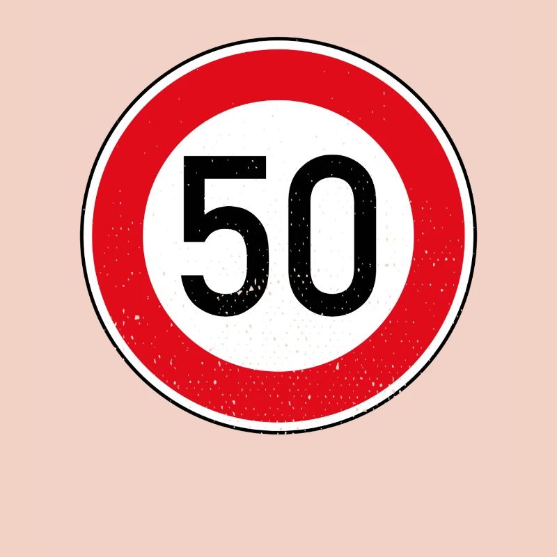 50. Geburtstag Schild Tempolimit Geschenk Tempo 50