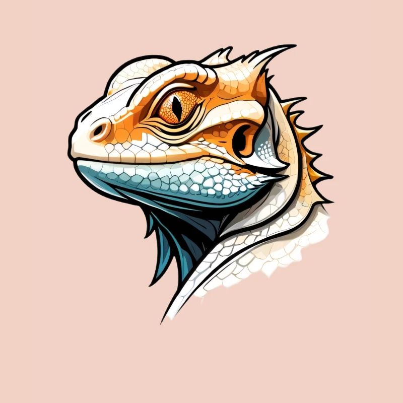 Lizard in comic style