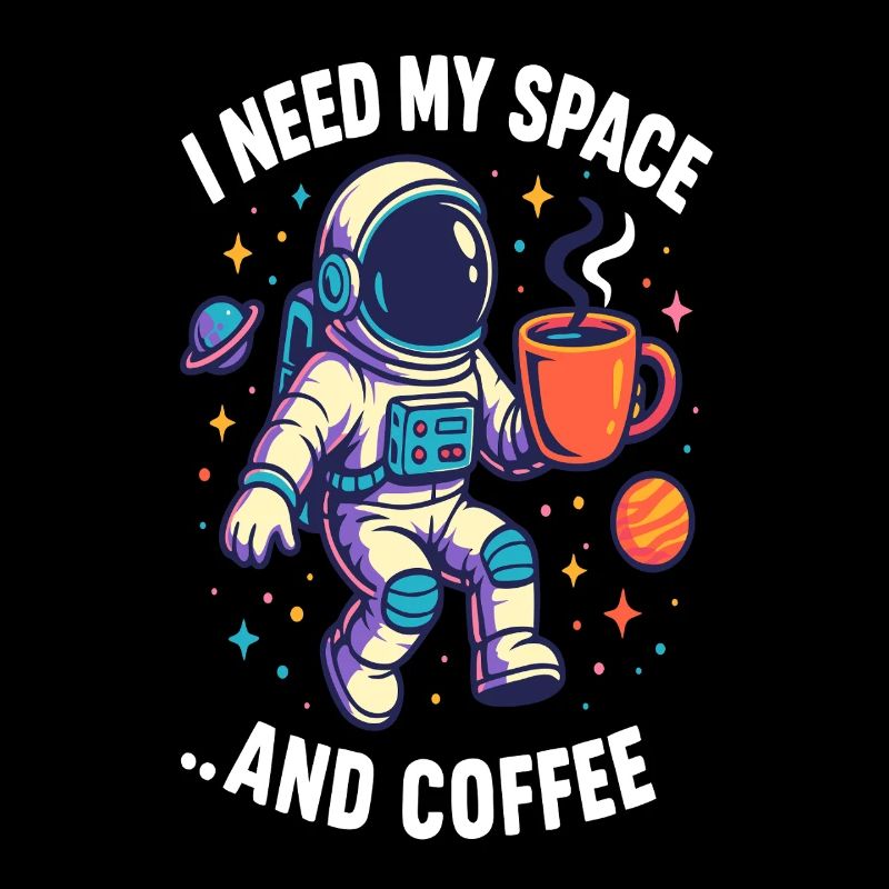 Astronaut mit Kaffee
