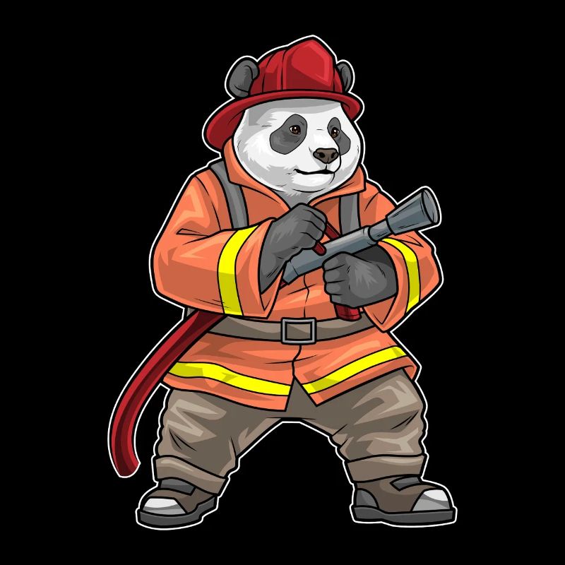 Panda Firefighter Fire Hose Fire Hose Fire Brigade
