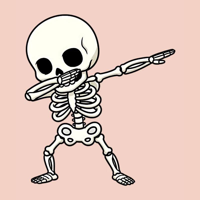 Funny Skeleton Dab
