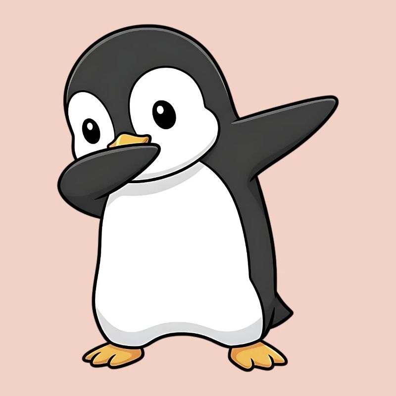 Dabbing Pinguin