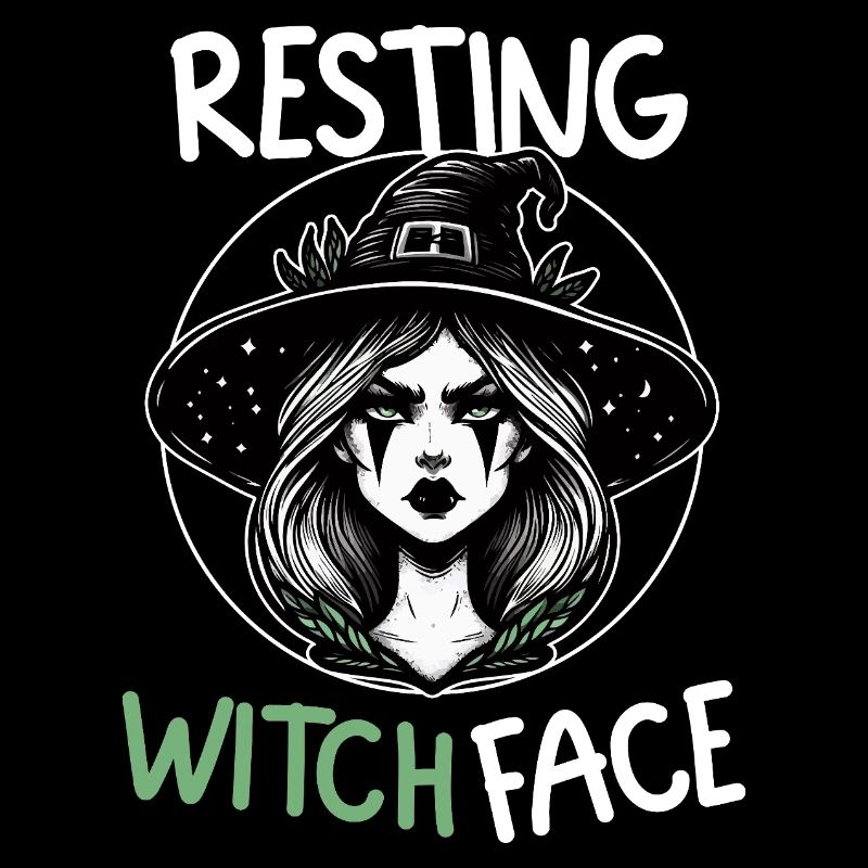 Witch Face at Rest Illustration