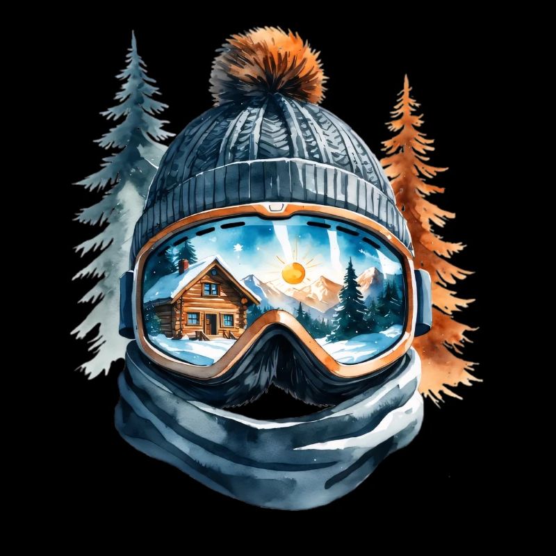 Winter Landscape Reflection Goggles