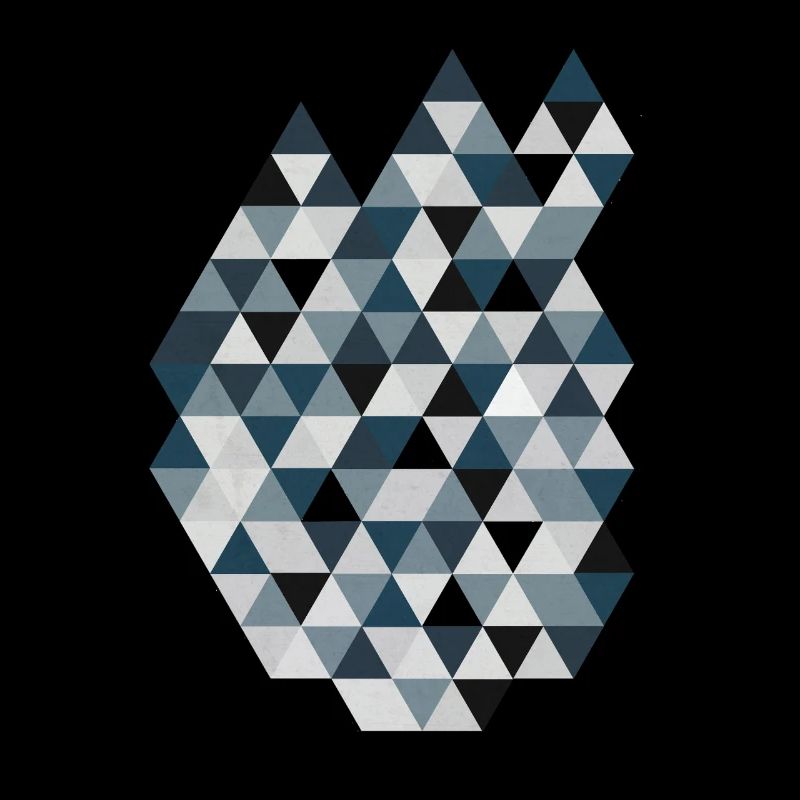 Blue Triangle Mosaic Geometry Triangles