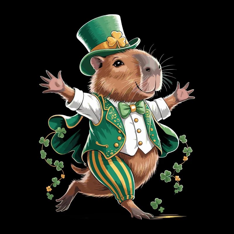 Leprechaun Hamster Festive Print