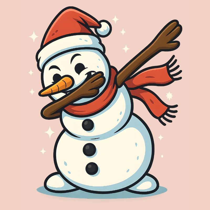 Dabbing Schneemann Dab