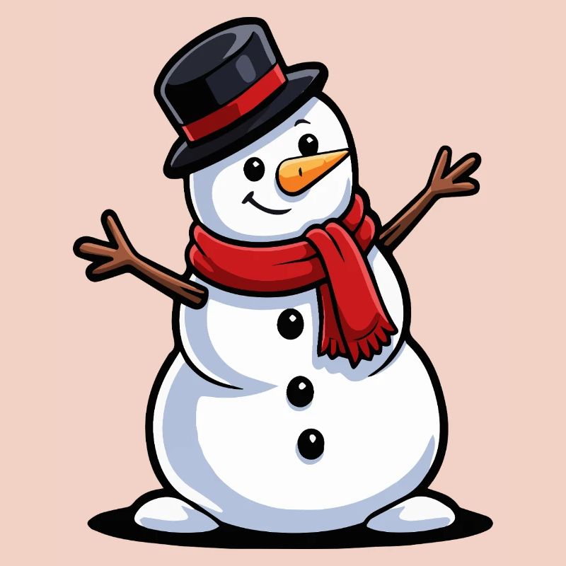 Süßes Schneemann-Winter-Weihnachtsmaskottchen