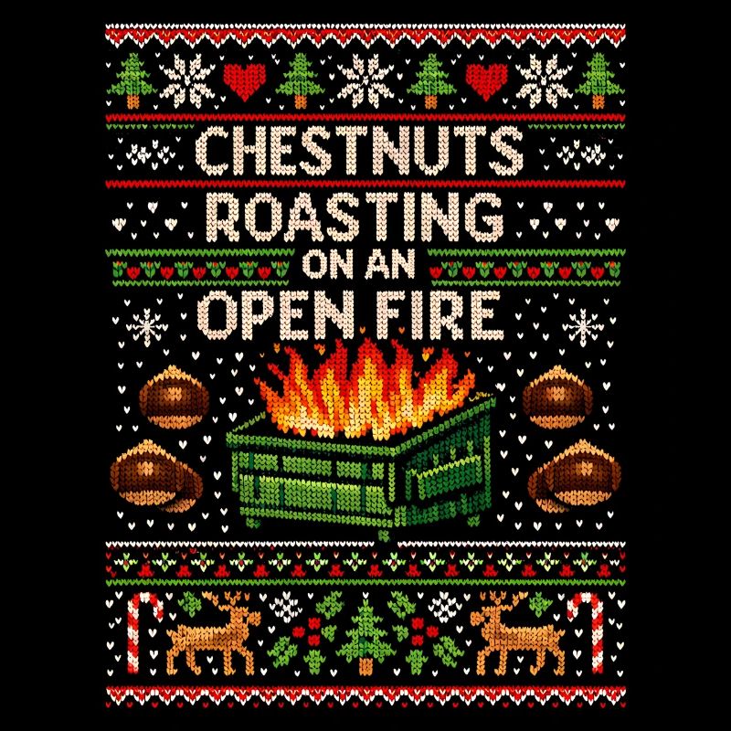 Roasting chestnuts on an open fire garbage can