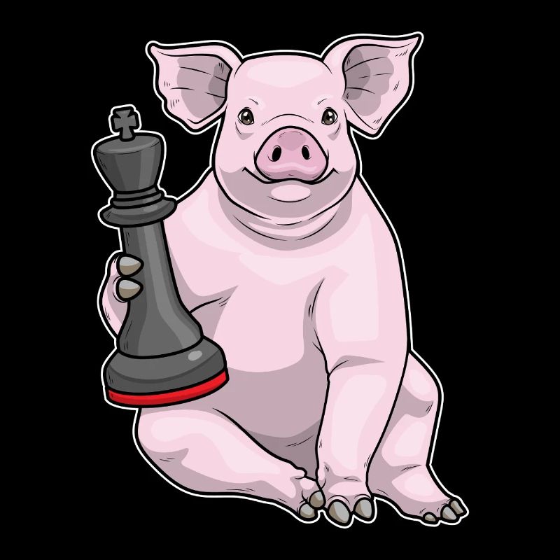Échecs Roi de la pièce de cochon