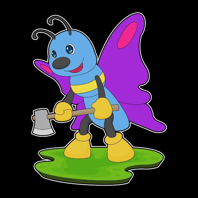 Butterfly Lumberjack Axe Forest