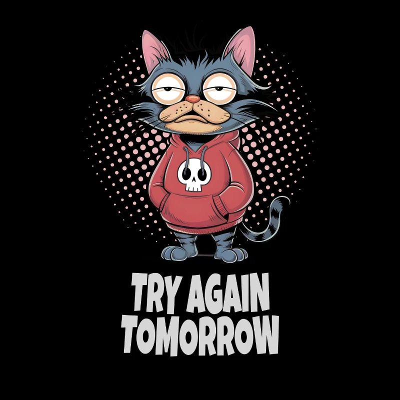 Try Again Tomorrow Cat – Funny Cat Saying