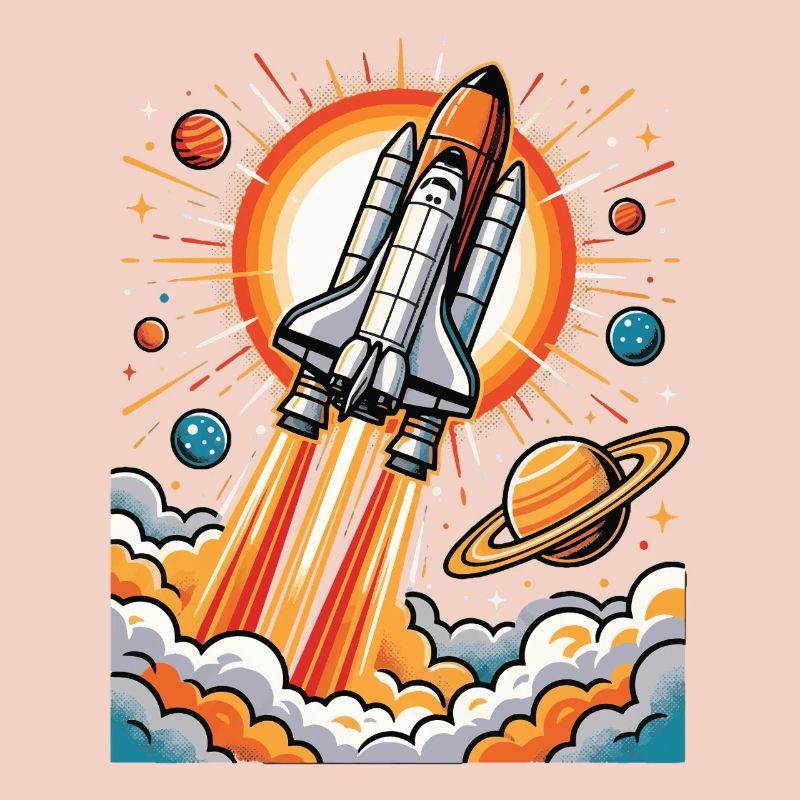 Raketen-Explosion im All