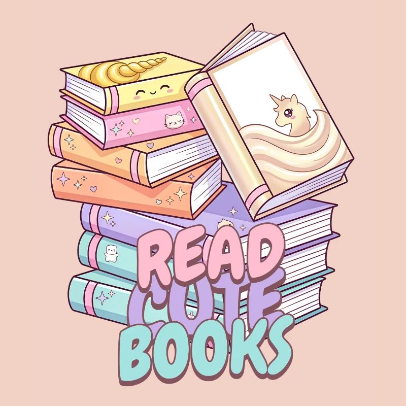 Style Kawaii mignon Stack of Books Design