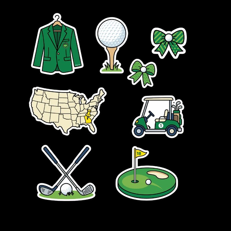 Golf-Universum Sticker-Set