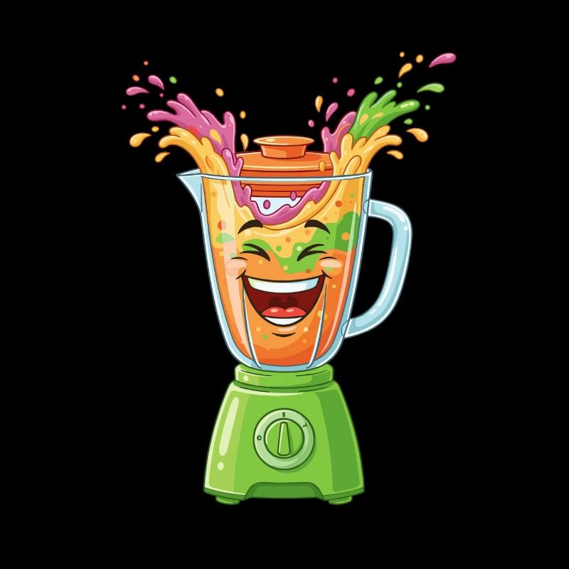 Fröhlicher Obst-Mixer Splash