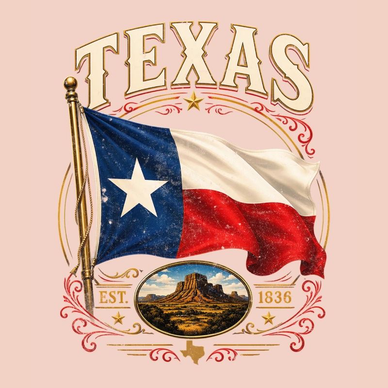 Texas Vintage Flaggenemblem