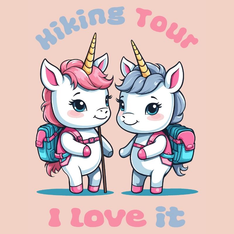 Süße Wanderer Einhörner