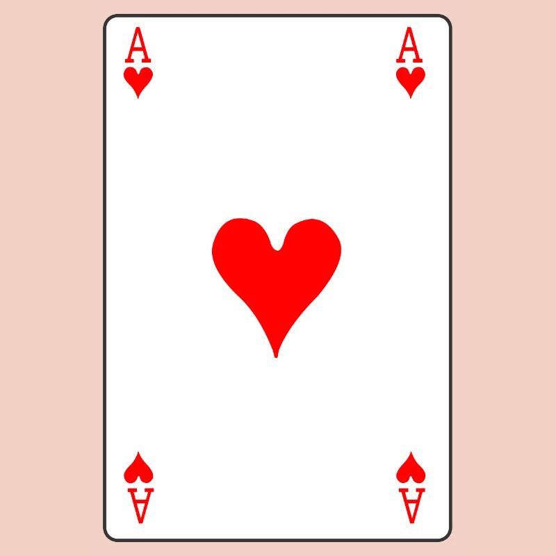 Spielkarte Herz-Ass