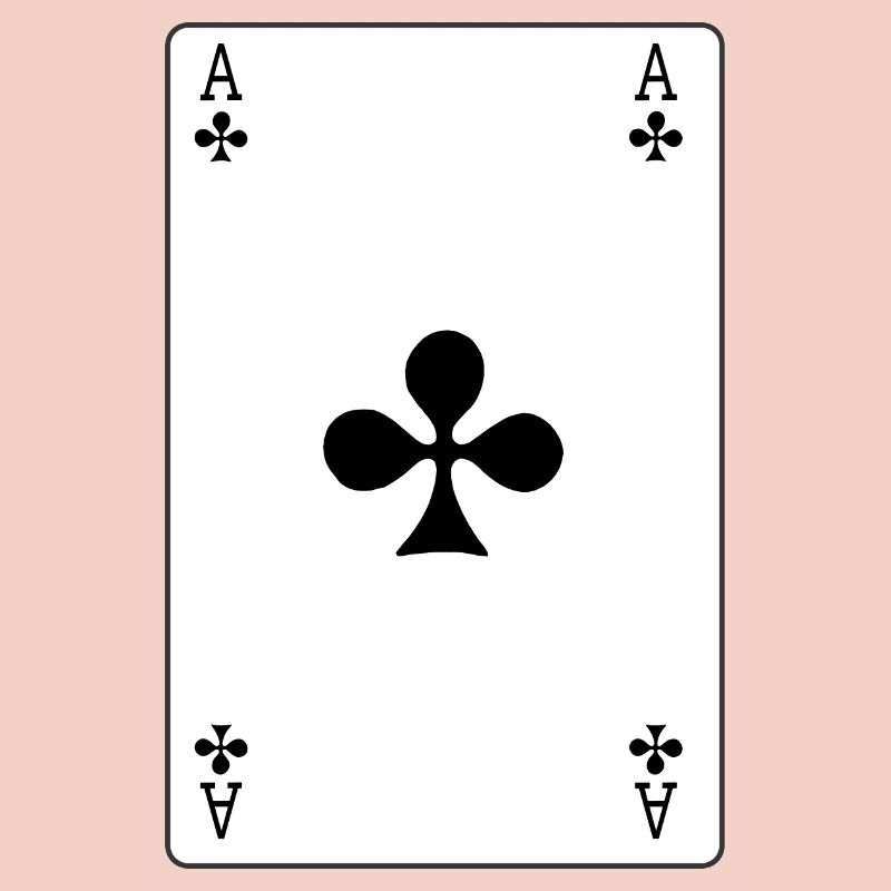 Carte à jouer As de Trèfle