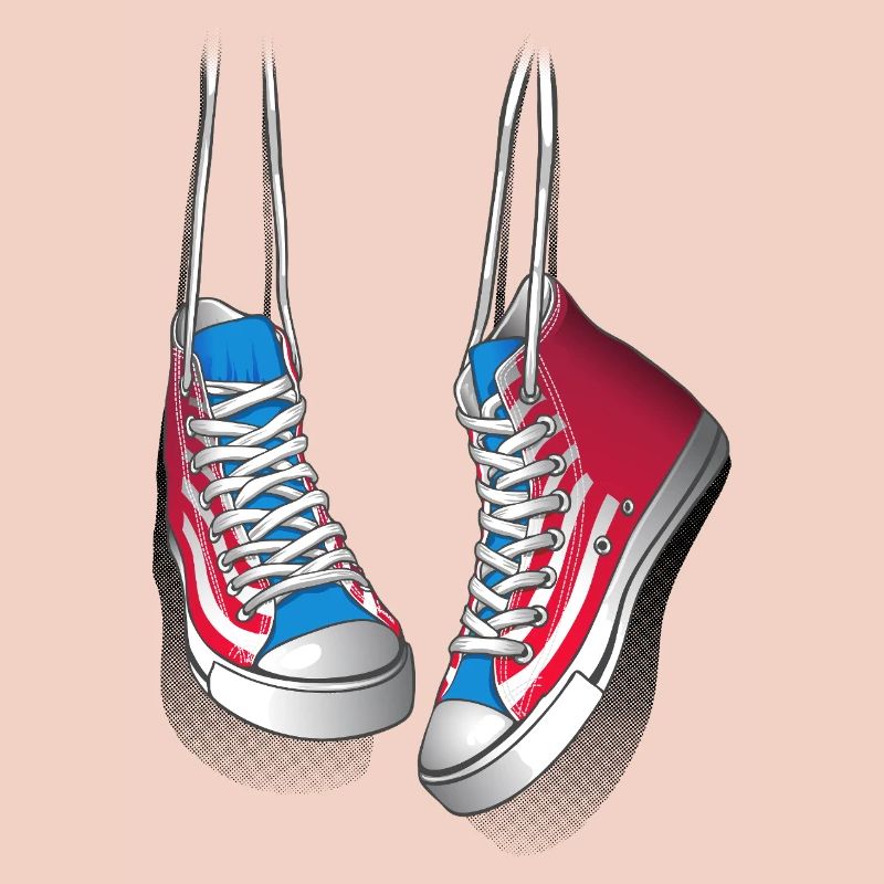 Turnschuhe und Schnürsenkel