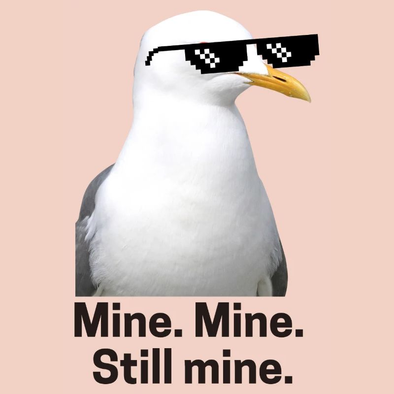 Verpixelte Möwe mit Sonnenbrille Design
